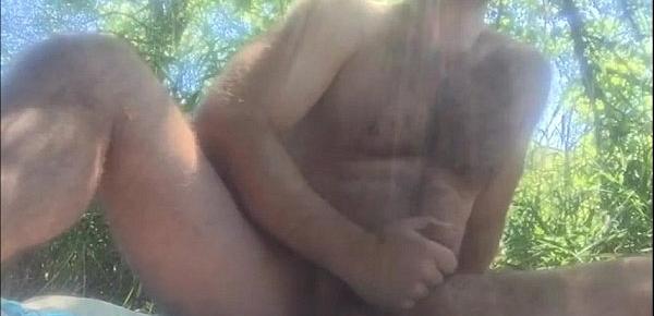  Jerking off in my back yard..come join me on Gforgay.com
